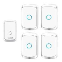 cacazi wireless doorbell waterproof 300m range led intelligent home calling bell wireless chime doorbell button gate bell 220v
