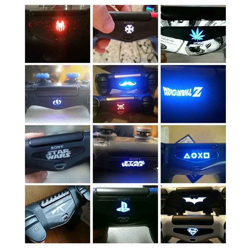 4 шт./лот светодиодный светильник штрих-наклейка для Playstation 4 PS4 пользовательская наклейка игровой светильник стикер для PS4 Dualshock контроллер