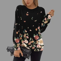 2022 new fashion flowers coat women tracksuits spring autumn female sweatshirt loose long sleeve top pullover oversized jacket