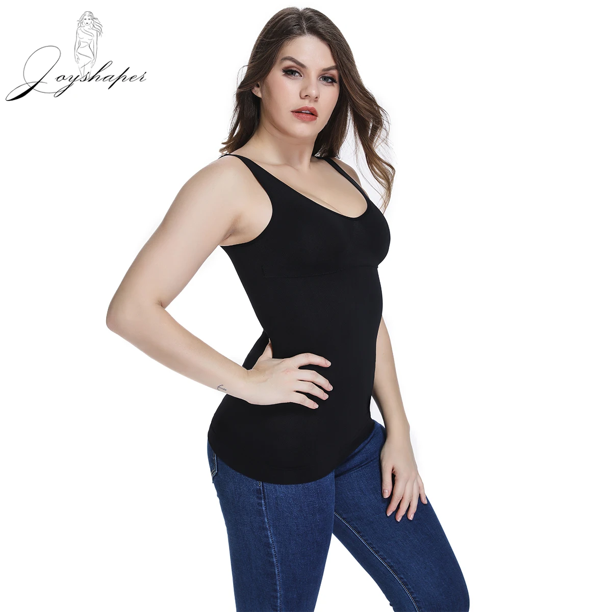 Женский топ без рукавов с эффектом живота бесшовный бюстгальтер облегающая