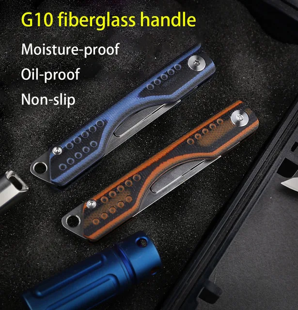 G10 Mini Kleine Skalpell Messer EDC Keychain Utility Klappmesser  Selbstverteidigung Tragbare Werkzeug + 10PCS Klinge Tasche messer -  AliExpress