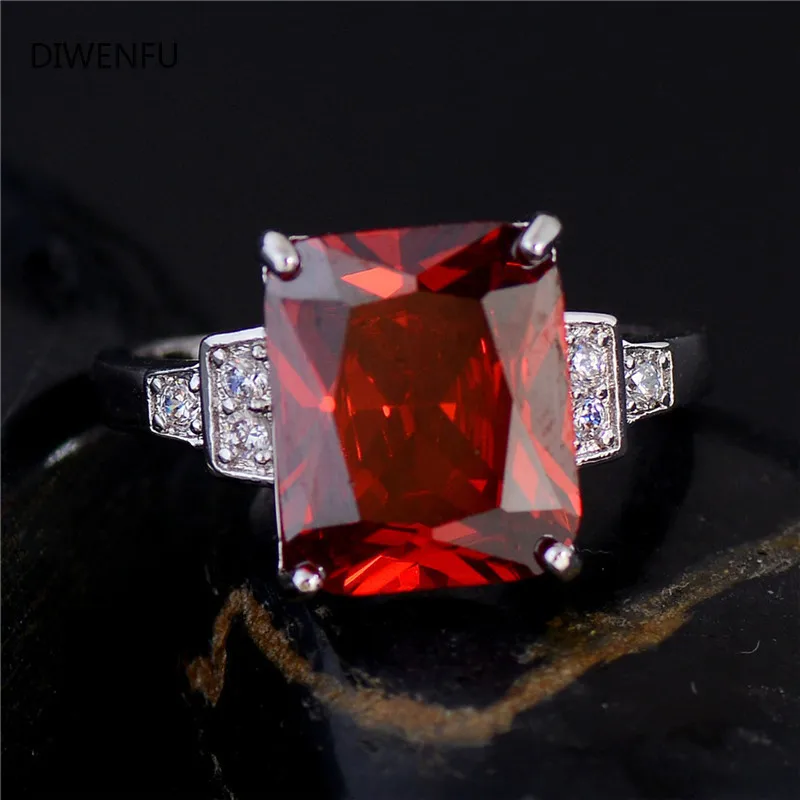 

S925 Sterling Silver Rings for Women Ruby Wedding Bands Fine Jewelry for Luxury Classic Engagement Silver Ruby Rings Women