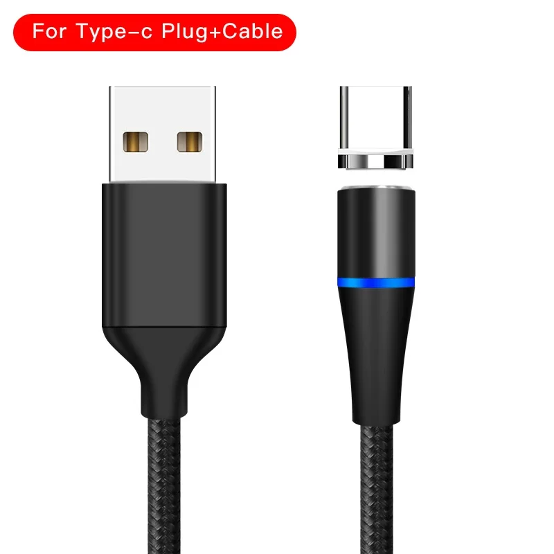Oppselve Магнитный кабель usb type-C для мобильного телефона samsung S9 S10 Note 9 8 huawei Magnet 5A Быстрая зарядка зарядное устройство - Цвет: Black Type C Cable