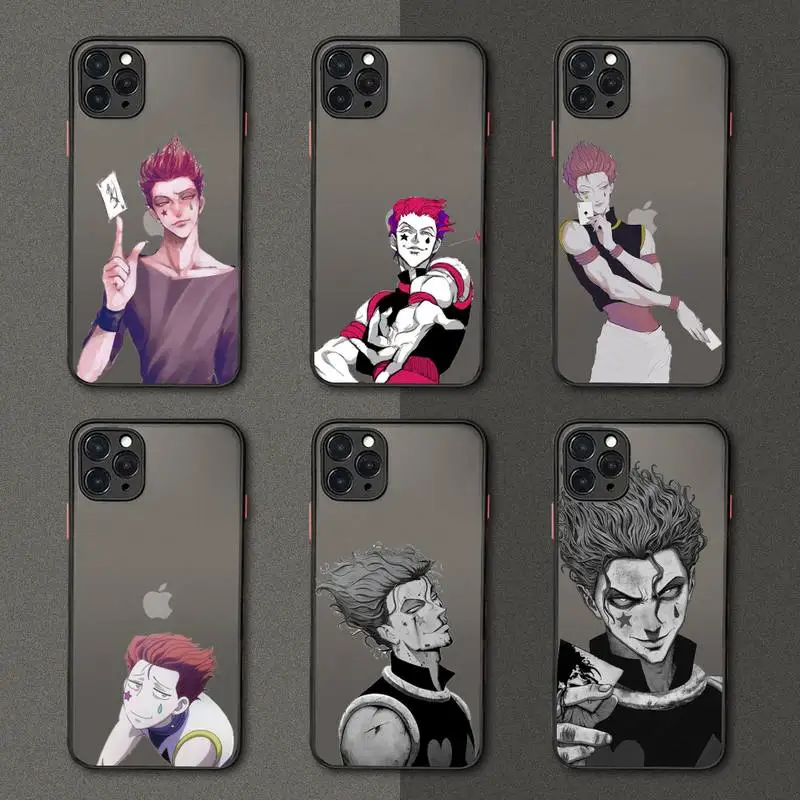 

Hisoka hunter x hunter Phone Case Matte Transparent for iPhone 7 8 11 12 s mini pro X XS XR MAX Plus Clear mobile bag