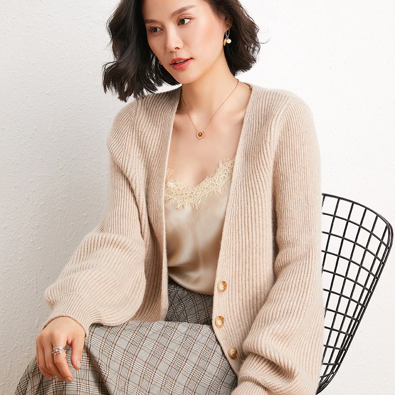 100% кашемировый сексуальный женский свитер с V образным вырезом длинными рукавами осенне зимний теплый