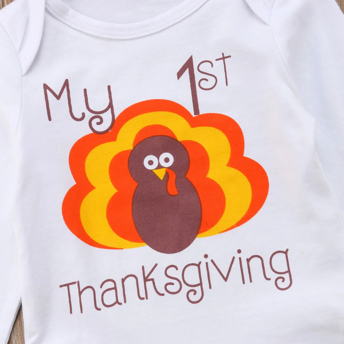 Одежда для маленьких мальчиков и девочек на День Благодарения хлопковое боди с
