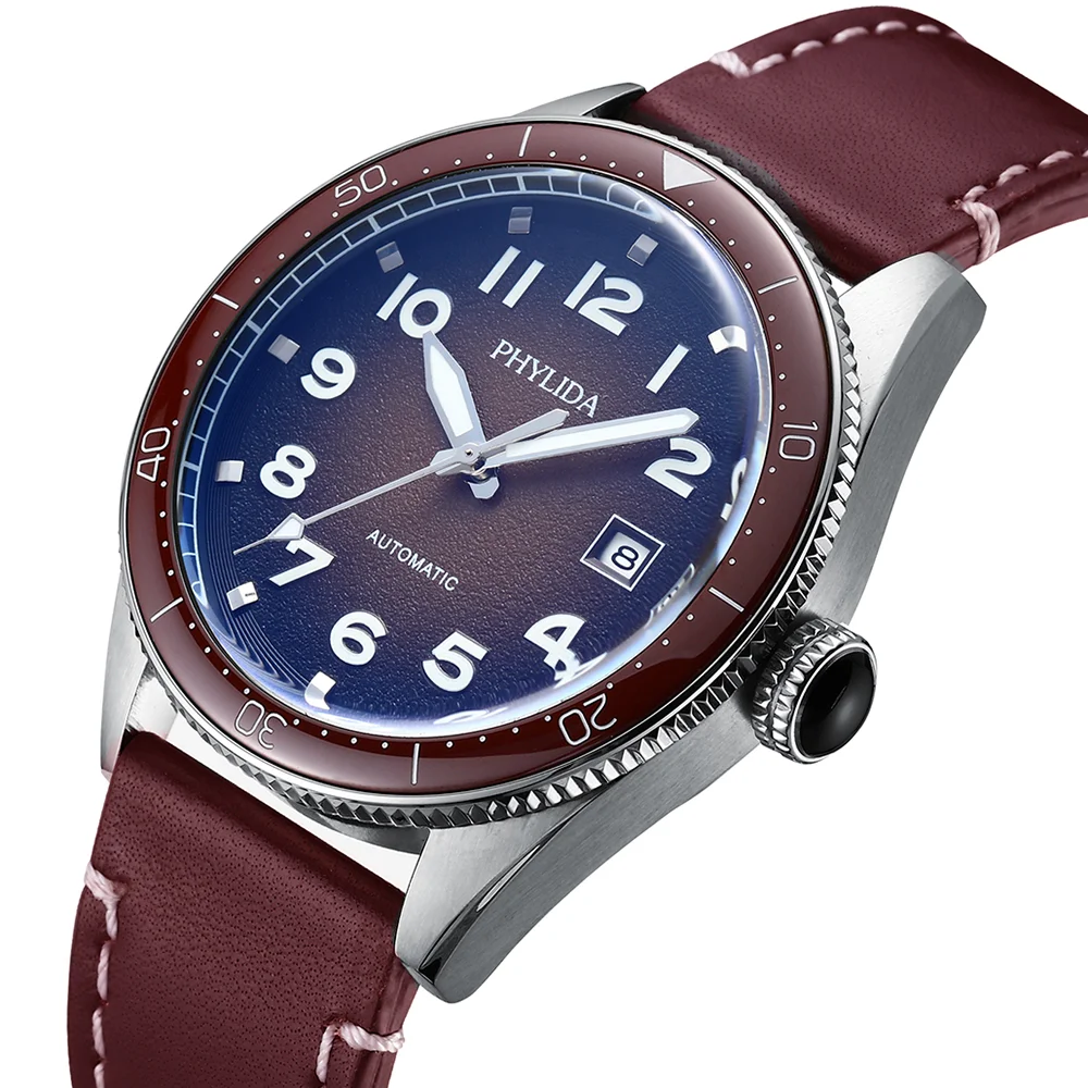 

NEW Design 2020 Luxury Business Sport Mechanical Wristwatch Brown Dial Men's Watches Automatic Stainless Steel Waterproof