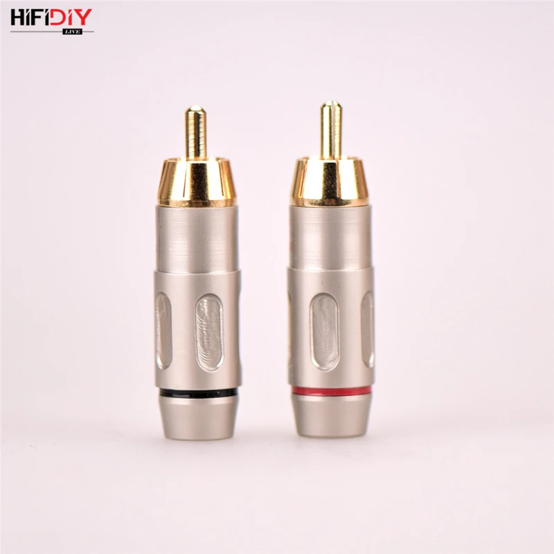 HIFIDIY LIVE 2 шт./компл. RCA штекер аудио сигнала входной кабель провод позолоченный