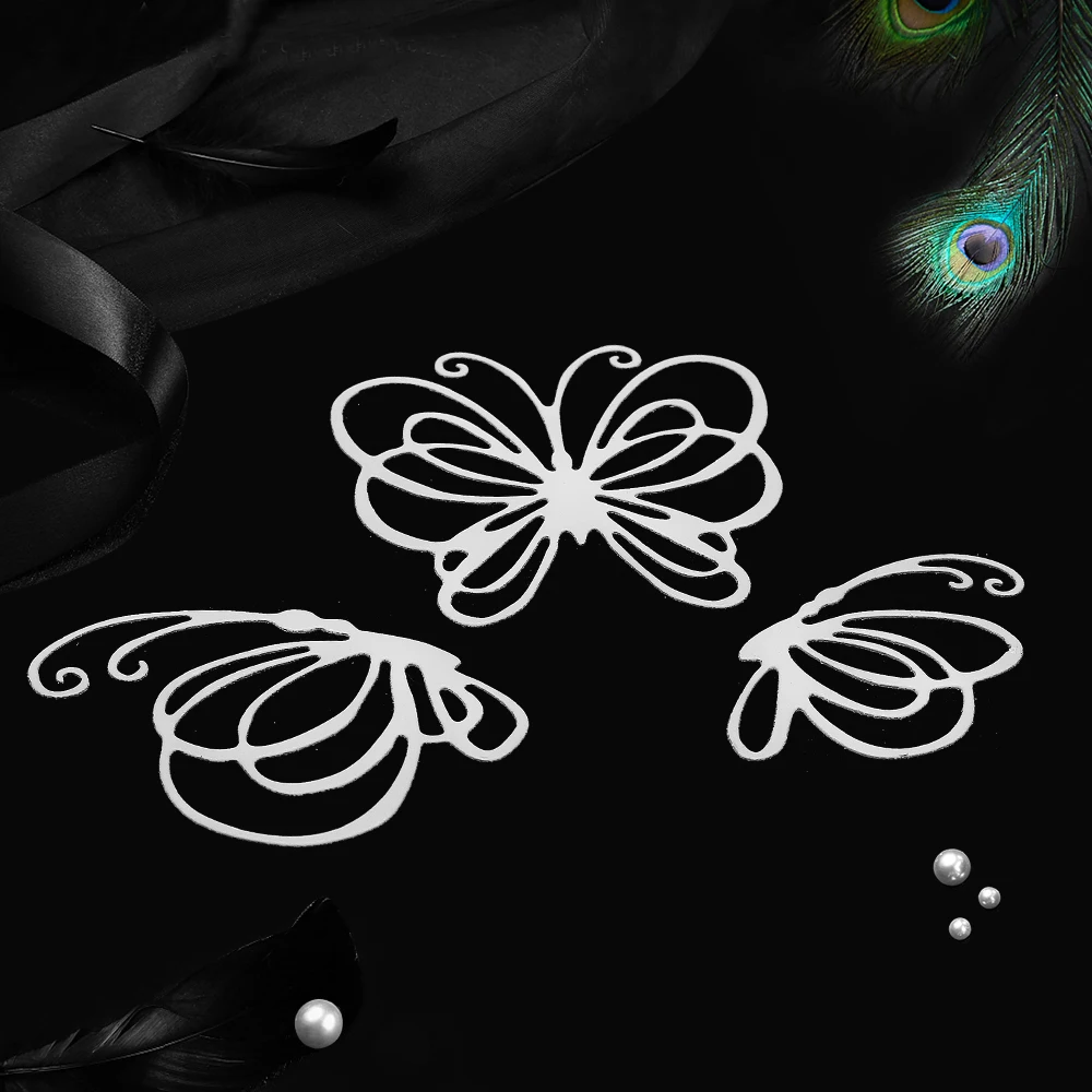 3 шт. металлические штампы в виде бабочек для скрапбукинга|Вырубные штампы| |