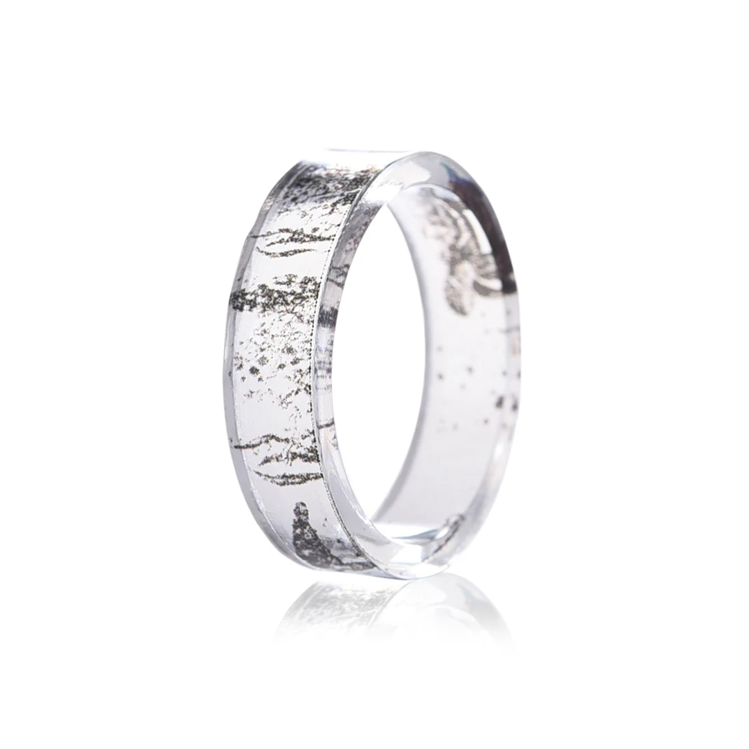 Handmade Transparent Tortoise and Coconut Tree Resin Rings Scenery Inside Black White Women Finger Knuckle Ring 2019 | Украшения и
