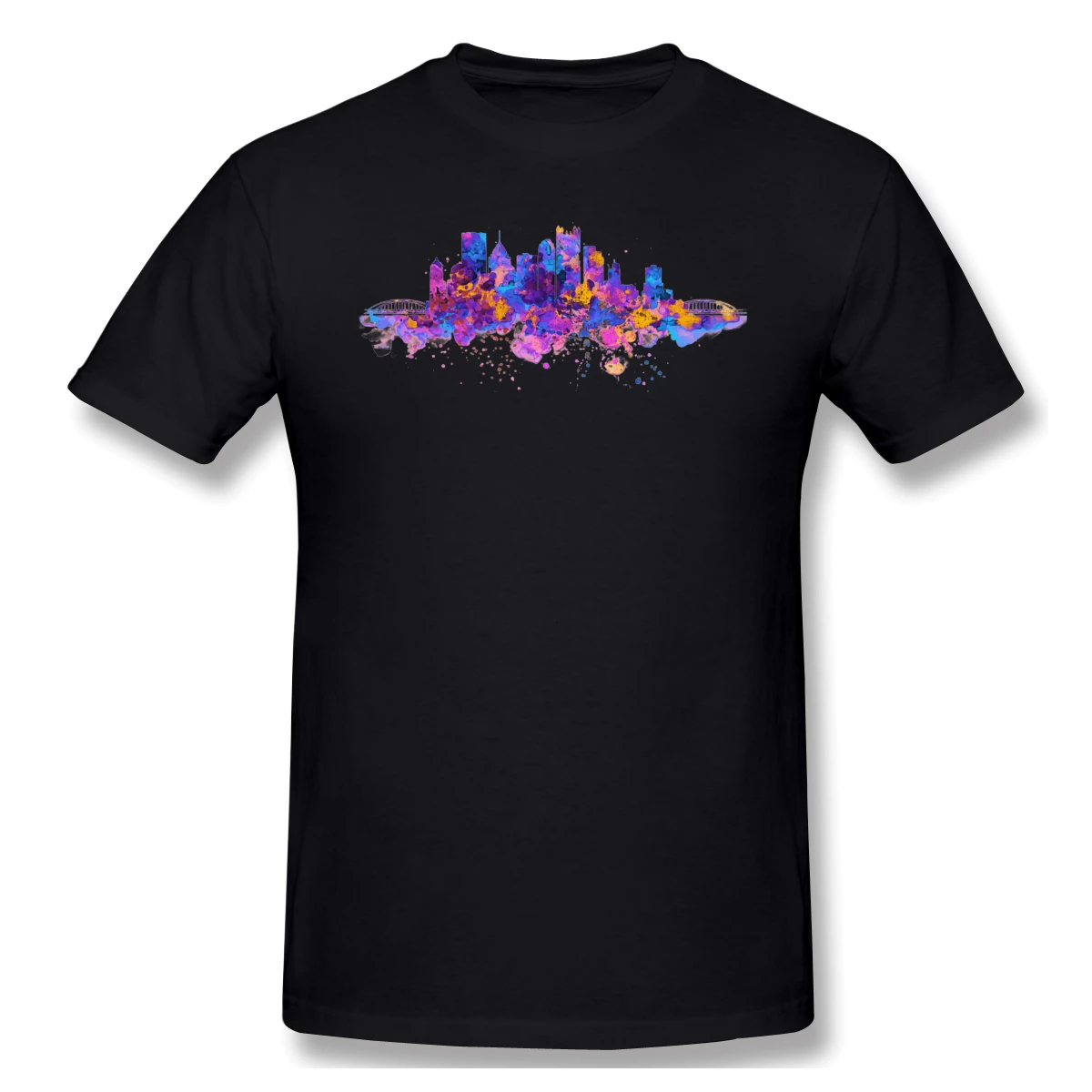 

Man Pittsburgh Skyline Art Skyline New Year, Skyline Cat , Art, Cityscape home Vintage T-shirts