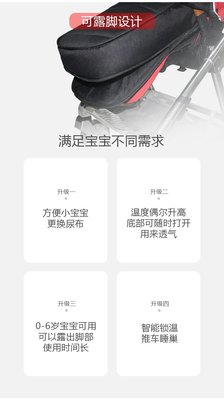 

Baby Stroller Sleeping Bag Envelopes Warm Stroller Foot Cover Universal Thickening Cushion Windshield Winter OutWindproof