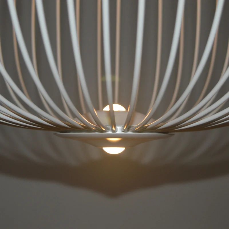 

Nordic Remote control Foscarini Spokes Bird Cage Chandelier Industrial style Black White Yellow Iron indoor lighting Fixtures
