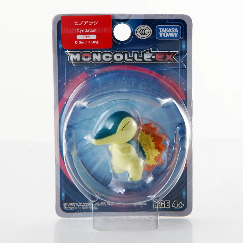 Такара Томи Покемон монклеил EX Sun Moon 4 см мини Коллекция игрушек фигурки Cyndaquil