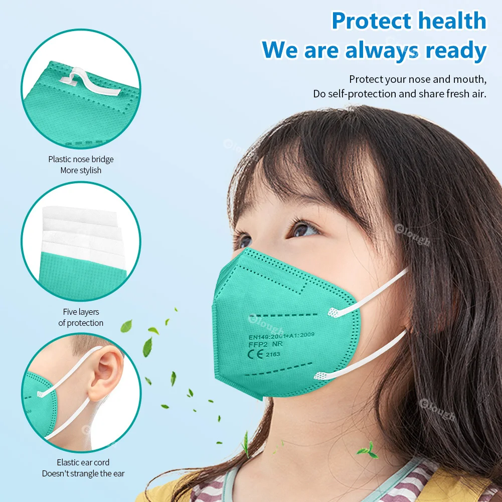 Детские маски От 9 до 12 лет FFP2 5 слоев Mascarilla KN95 Infantil FFP2mask FPP2 Homologada детская маска
