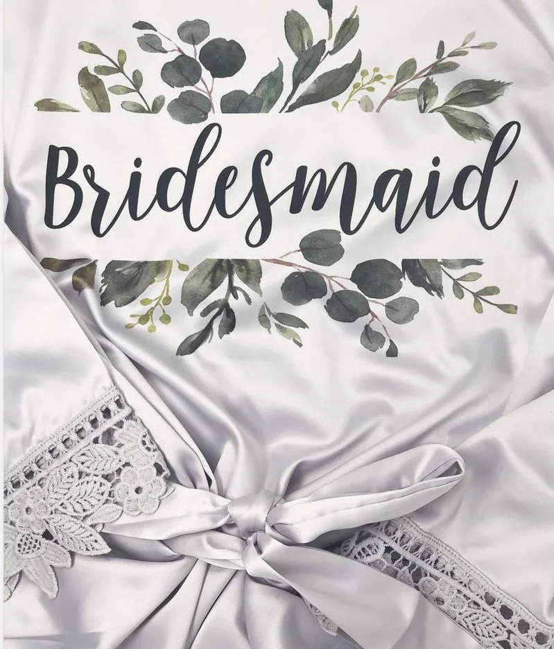 Свадебное кружевное Цветочное платье атласное вечернее кимоно с именем на заказ