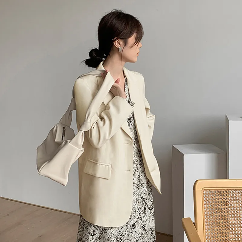 

Small suit jacket female 2021 new spring and autumn pure color jacket autumn Korean style suit British style design suit