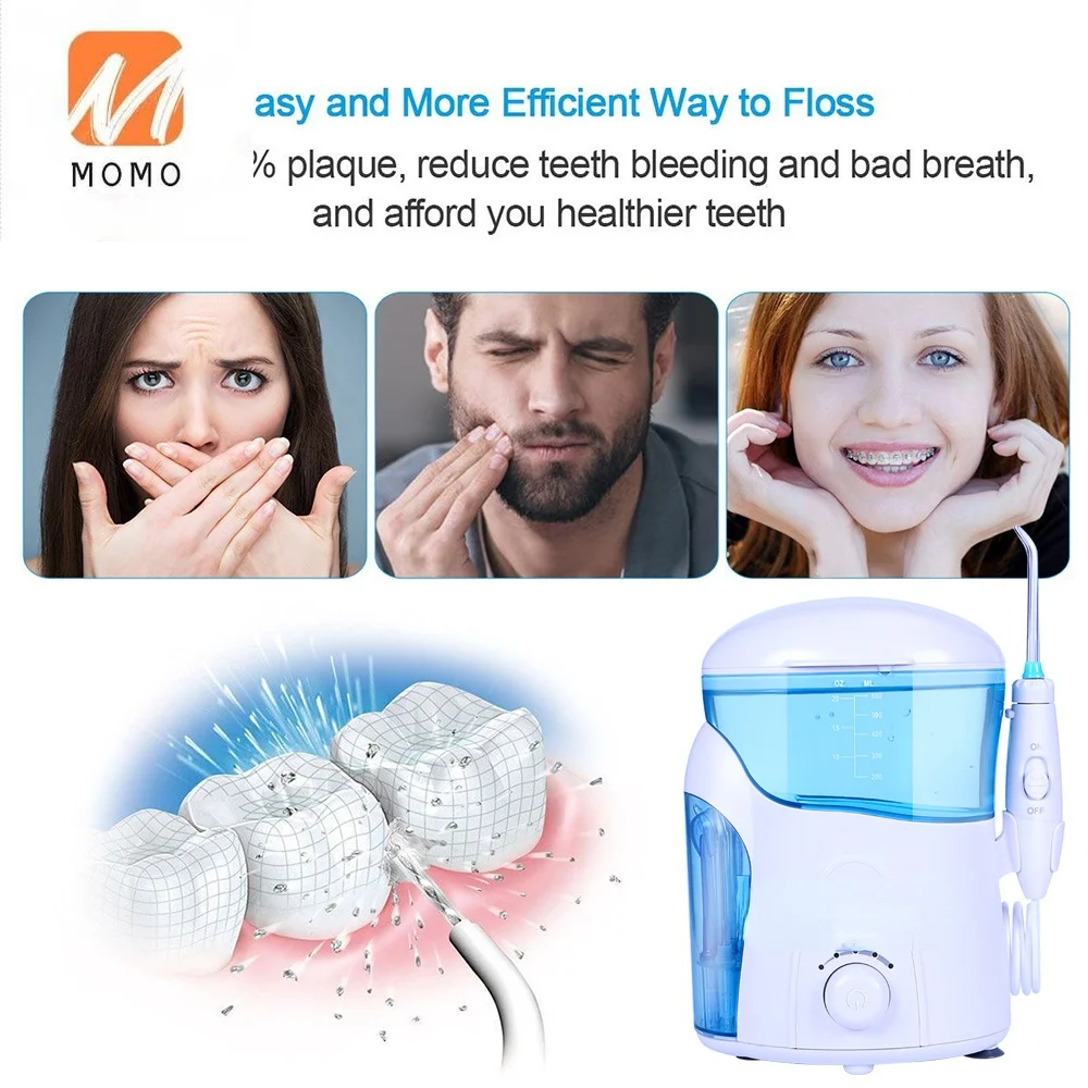 

600ml water tank home teeth whitening oral hygiene kit dental syringe floss pick