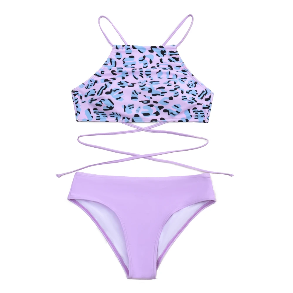 

Женский купальник с леопардовым принтом, женский купальник, бикини для пляжа 2021, комплект бикини, пляжный купальник из двух предметов, купал...