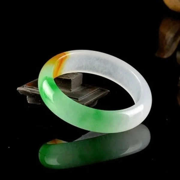 Настоящий натуральный трехцветный нефритовый браслет очаровательные ювелирные