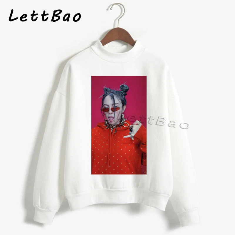 7 Billie Eilish толстовки свитер уличная Эстетическая Готическая Moletom Feminino Ullzang Harajuku на заказ Женская толстовка Femme 90s - Цвет: 7