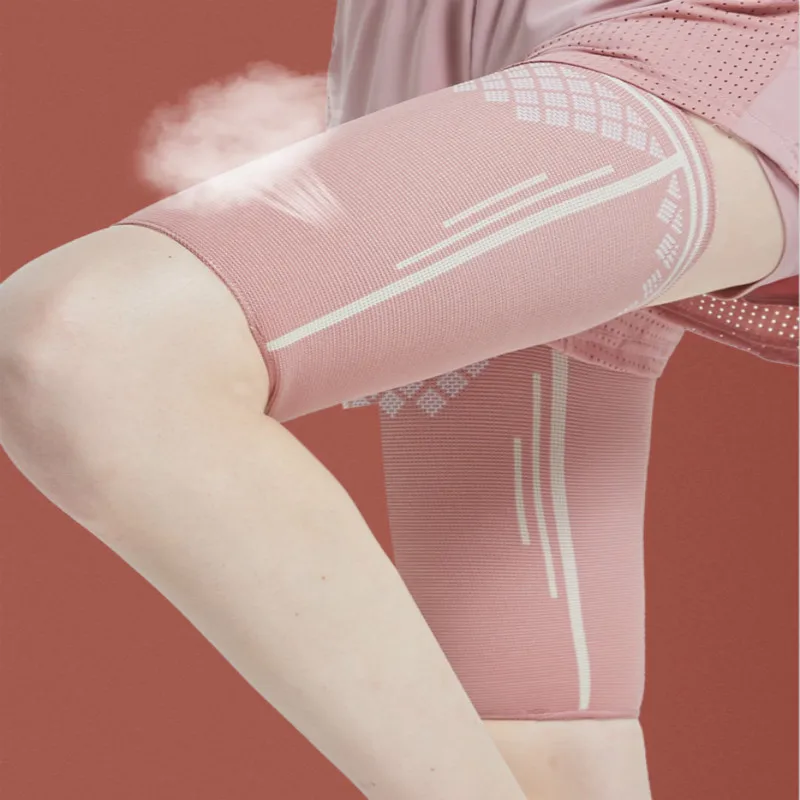 

2pcs/pair Knitted Compression Thigh Compression Support Leg Sleeve Legwarmer Thigh Sleeve Guard Running Football Fitness Sports