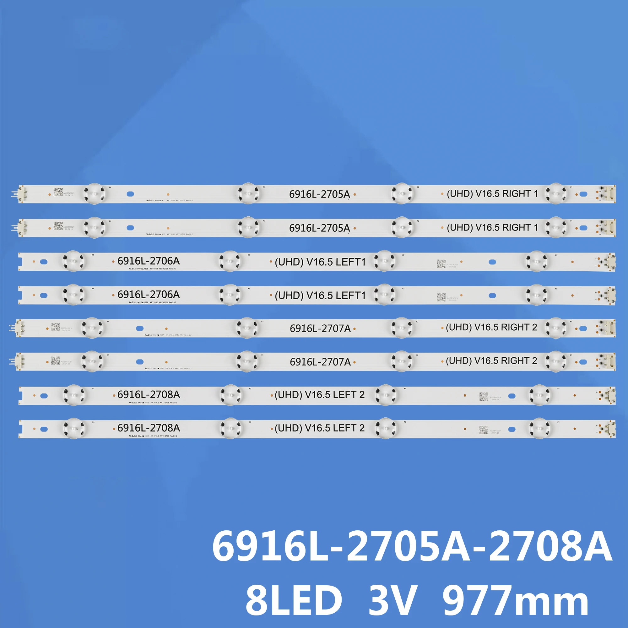 

LED backlight strip for 49" 49LJ5150 49LJ514T 49LJ510Y 49LJ510V 49LJ5820 49LJ5800 49LJ523T 49LV300C 49LJ5860 49LH570V 49LX300C