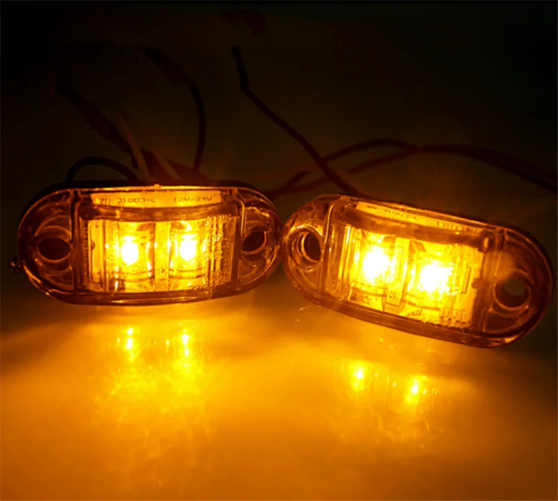2Pcs 12V/24V Car Truck Trailer Piranha LED Side Marker Blinker Light Lamp Bulb Turn Signals Accessories hot sale | Автомобили и
