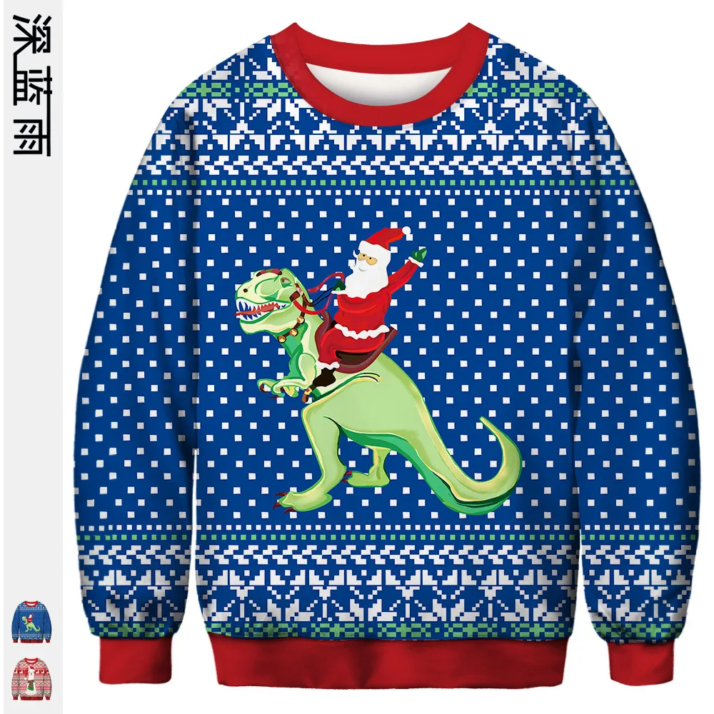 Осенне-зимняя рубашка с длинными рукавами и принтом свободный спортивный свитер