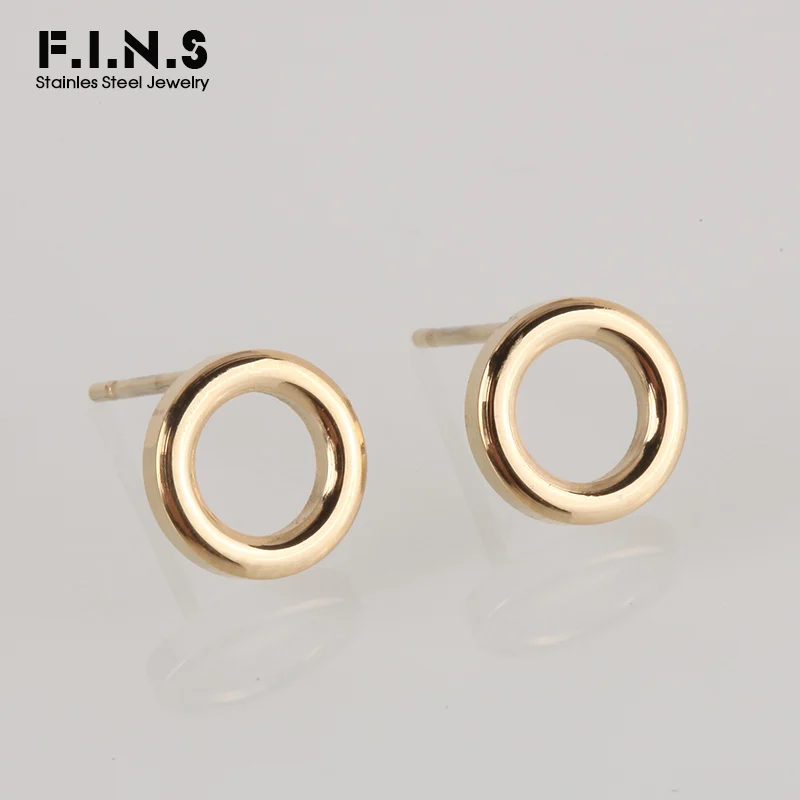 Серьги круглые женские в минималистском стиле 3 цвета|Серьги-гвоздики| |