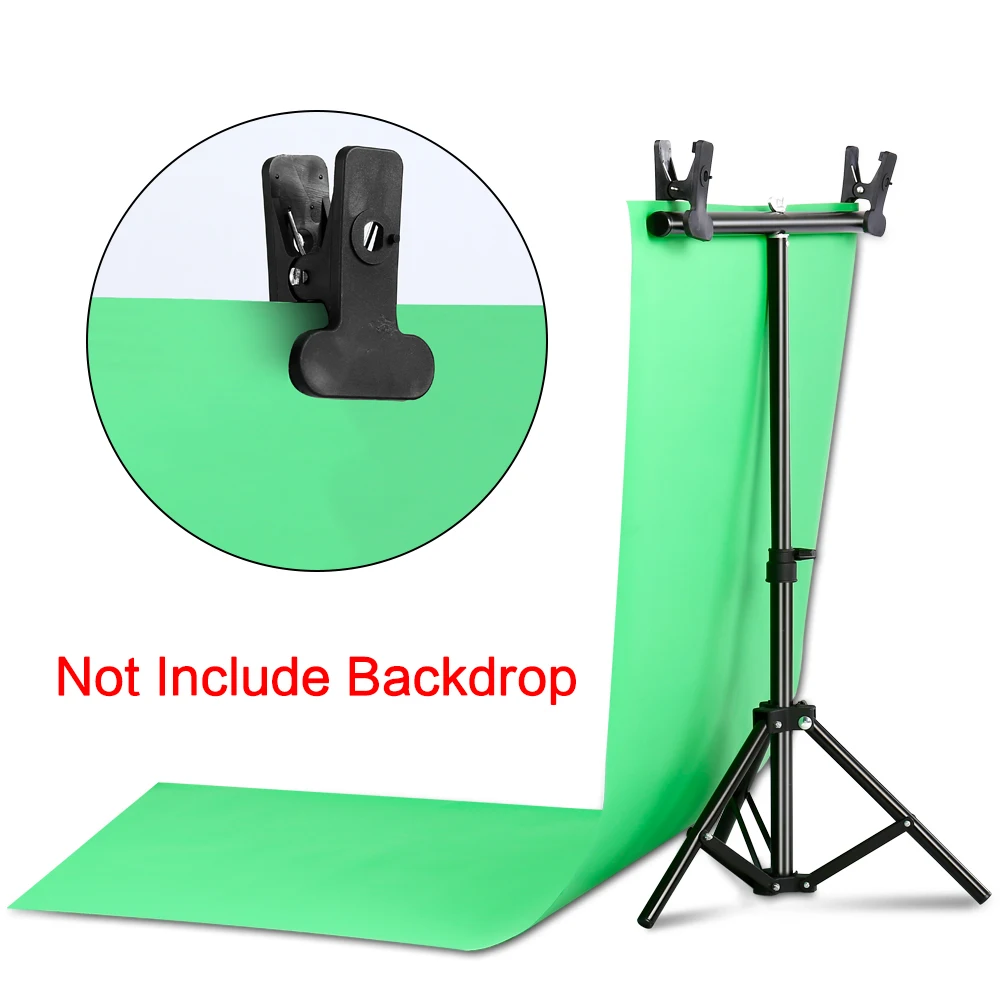 SH Photography Photo Studio T-Shape Backdrop Background Stand Support System Kit For Video Chroma Key Green Screen With Stand images - 6