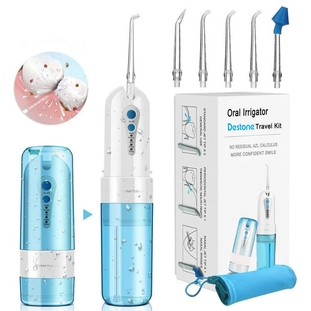 

Echos Portable Oral Irrigator usb Rechargeable Water Flosser Portable Dental Water Jet 150ML Water Tank Waterproof Teeth Cleaner