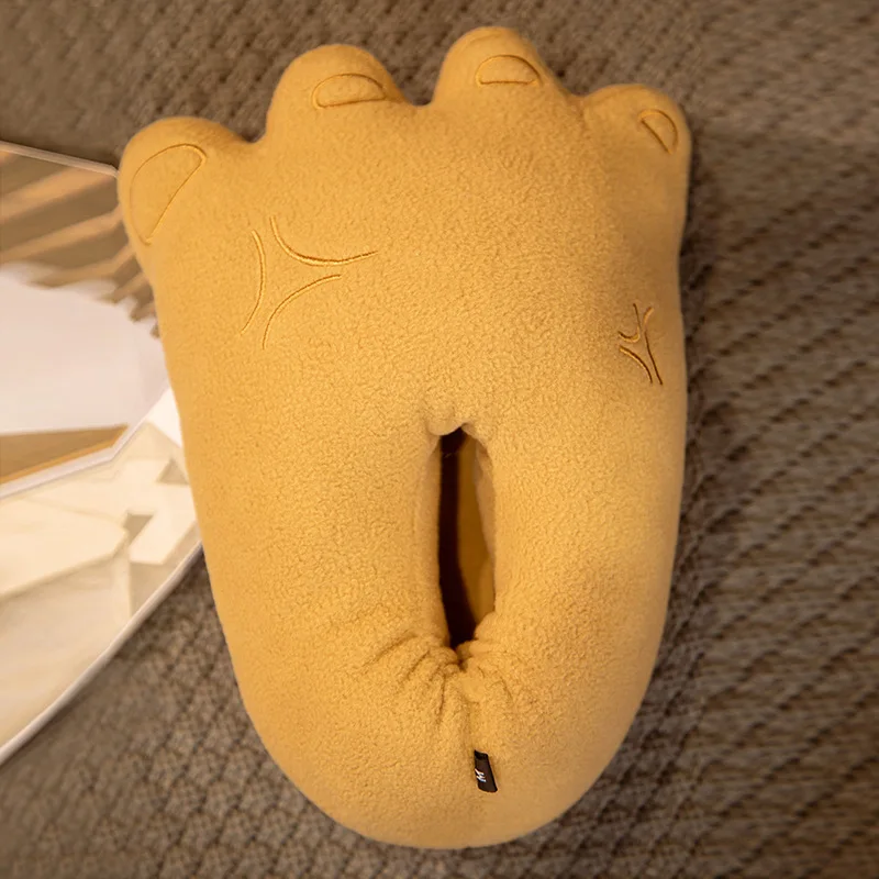 Новинка 2022 меховые теплые женские тапочки унисекс забавные дизайнерские