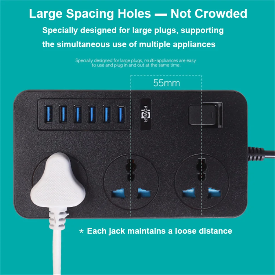 TQUQ настольная розетка электрические Мощность полосы 16A Стабилизатор напряжения