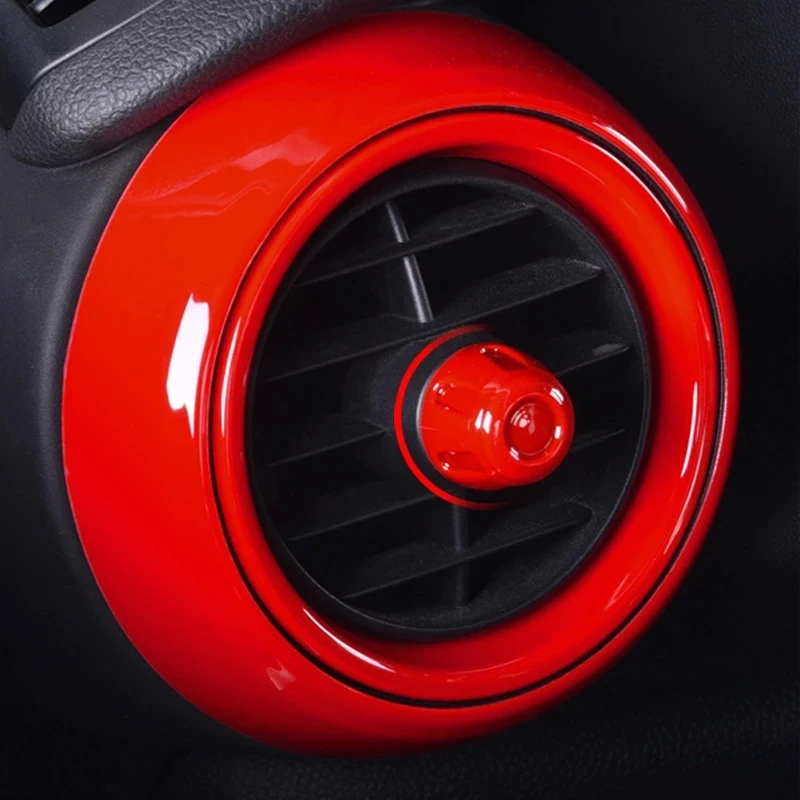 

Декоративное кольцо для выпускного отверстия автомобиля, регулируемая ручка кондиционера, крышка, наклейка, отделка для MINI Cooper S F55 F56 F57, акс...