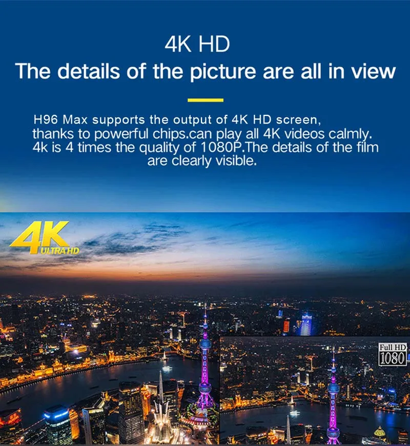 H96 Max Plus Smart Android 9,0 tv Box 4 ГБ 32 ГБ 64 Гб RK3328 медиаплеер 4K голосовой помощник Google Netflix Youtube H96MAX 2GB16GB