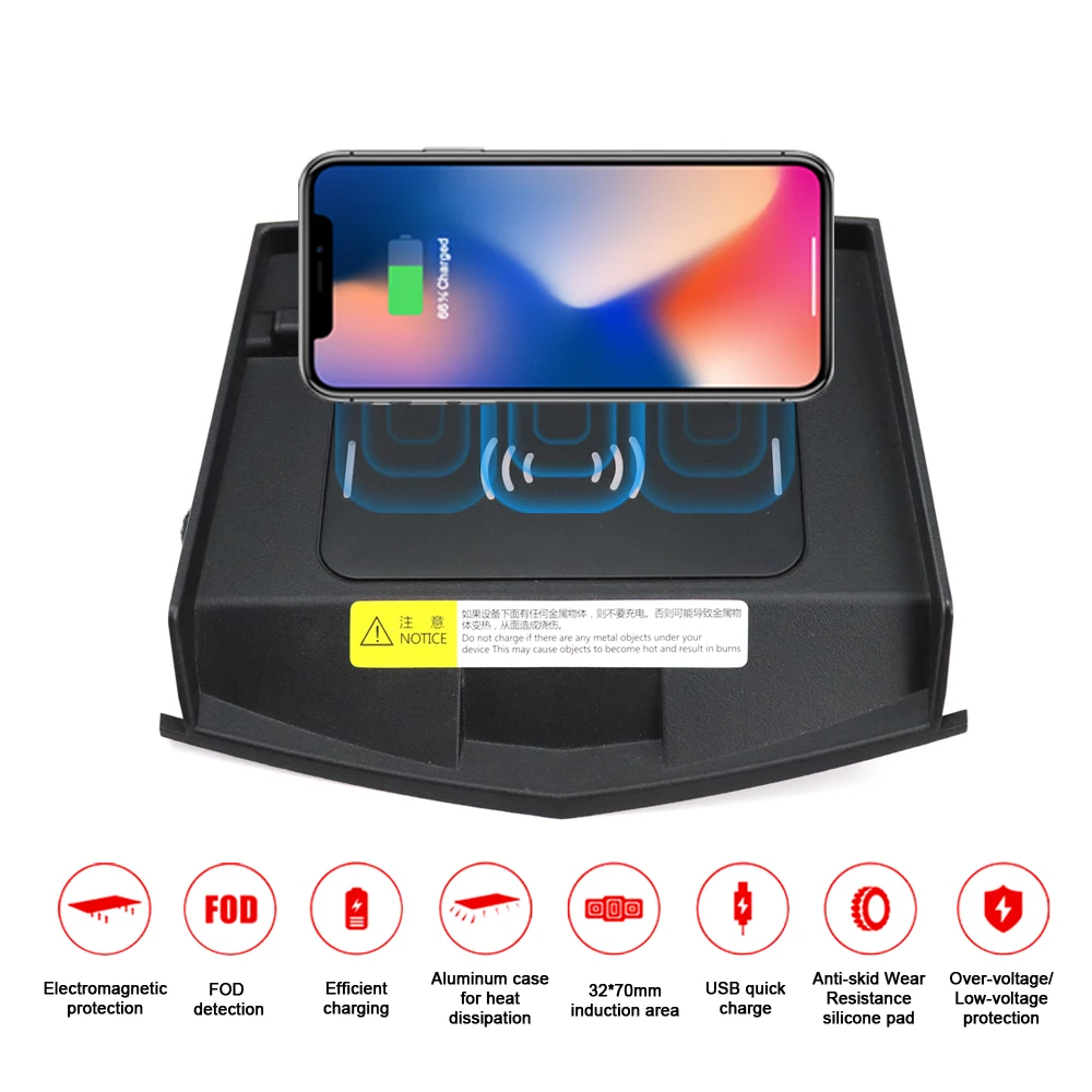 

Aotsr QI Wireless Car Charger For Cadillac ATS-L/XTS 2014+ Intelligent Infrared Fast Wireless Sensitive Charging Phone Holder