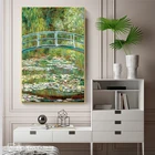 Картина на холсте с изображением куадроса, Клода Моне, водяных лилий