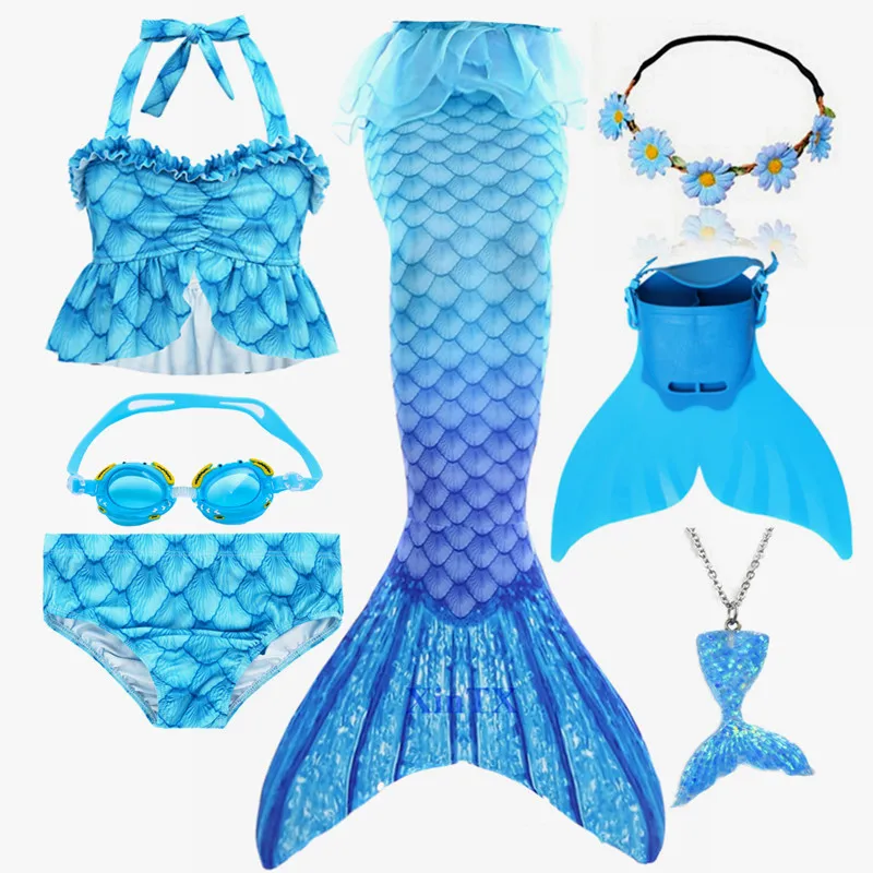 

2020 NEW Mermaid tails with Monofin Flipper Mermaid Swimming Tails for Children Girls Summer Beach Wear Swimsuits Costume