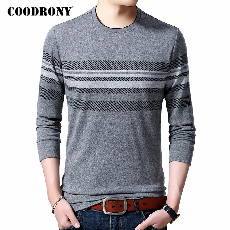 Мужская футболка с длинным рукавом и круглым вырезом C5043|Мужские футболки| |