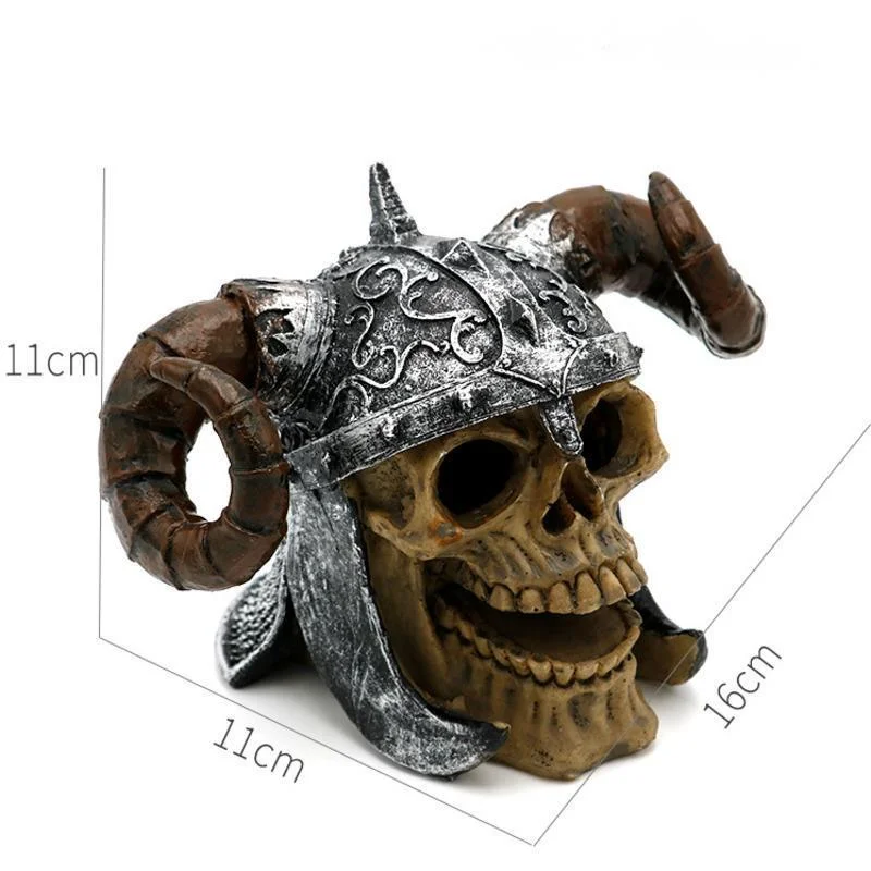 Аксессуары для аквариума декорации рыбий украшения ландшафта Смола череп голова