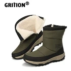 GRITION мужские зимние кроссовки для снега на платформе модные повседневные шерстяные дизайнерские сохраняющие тепло нескользящие легкие дышащие ботинки
