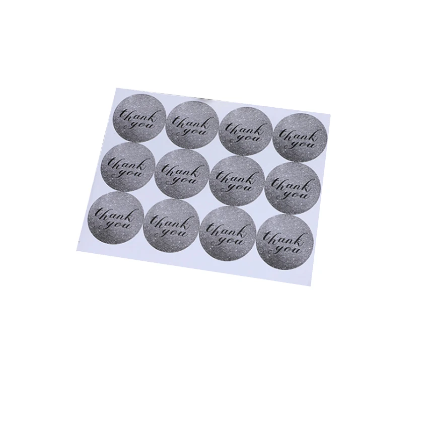 

1200 Pcs/lot Vintage Grey Thank You Sealing Sticker DIY Gifts Posted Baking Decoration Label Multifunction