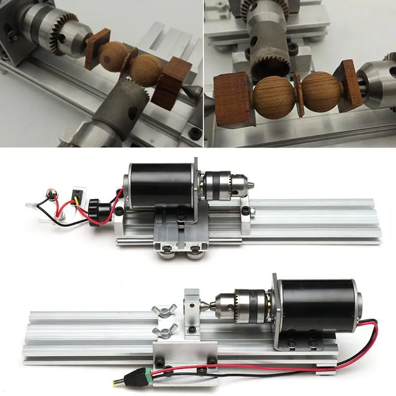 Машинный полировщик Настольная пила Мини DIY токарный станок для Дерева Фрезерные станки шлифовальный Блестящий бисер дрель роторный инструмент
