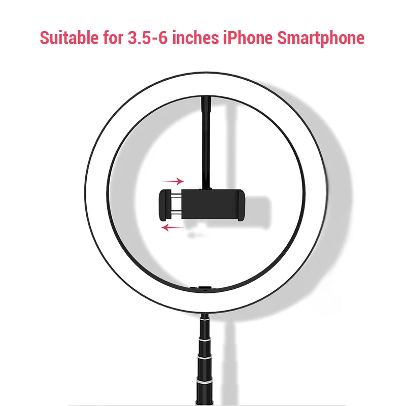 Светодиодный кольцевой светильник для фотосъемки с регулируемой яркостью и