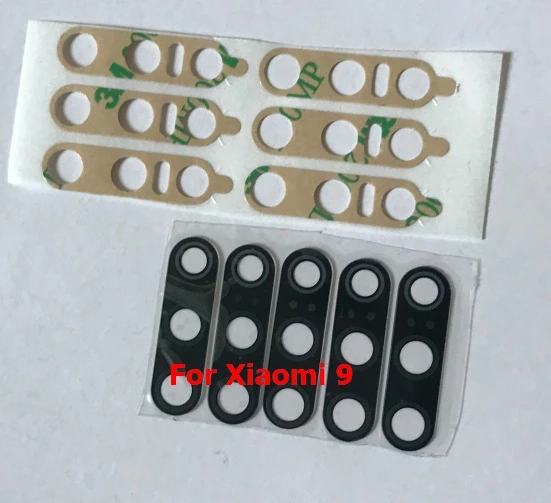Стеклянные линзы для задней камеры с наклейкой 50 шт. запасные части Xiaomi Mi 9 8 Lite Se A1