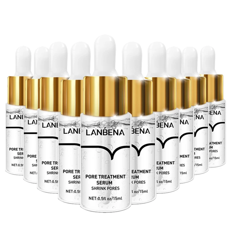 

LANBENA Shrink Pores Serum Pore Treatment Essence Relieve Dryness Oil Control Firming Hydration Repairing Smooth Skin Care 10PCS