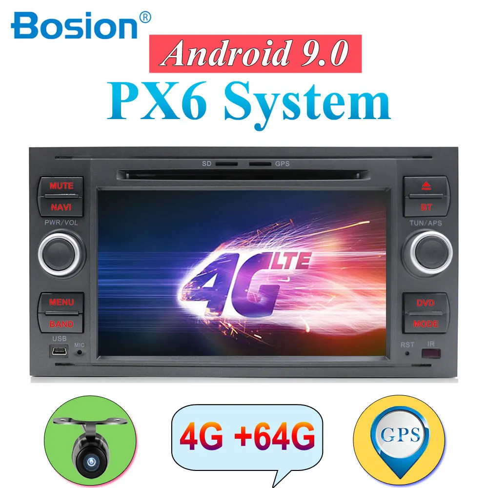 2 din android 9,0 Восьмиядерный автомобильный dvd gps для ford для focus 2/mondeo/s max/c-max/fusion/fiesta/transit радио головное устройство canbus