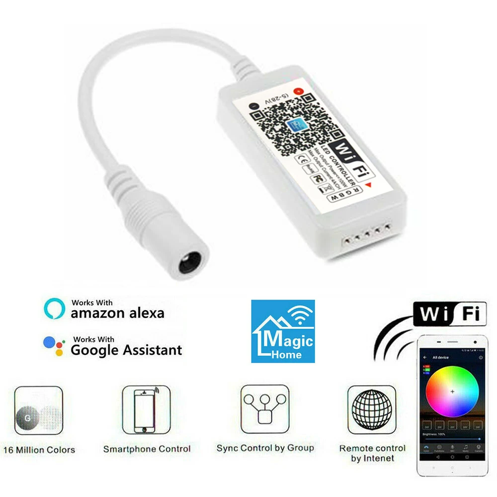 

DC 12V 24V LED WIFI Controller for RGBW LED Strip Light IOS or Android system Smartphone Control LED Strip Light