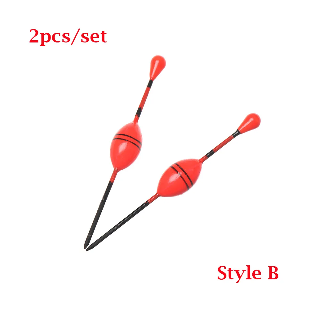 Style B 2 шт. набор поплавков для ловли со льдом, буй, рыбалка, световая палочка, Плавающие буи для рыболовных принадлежностей, различные размеры - Цвет: Style B